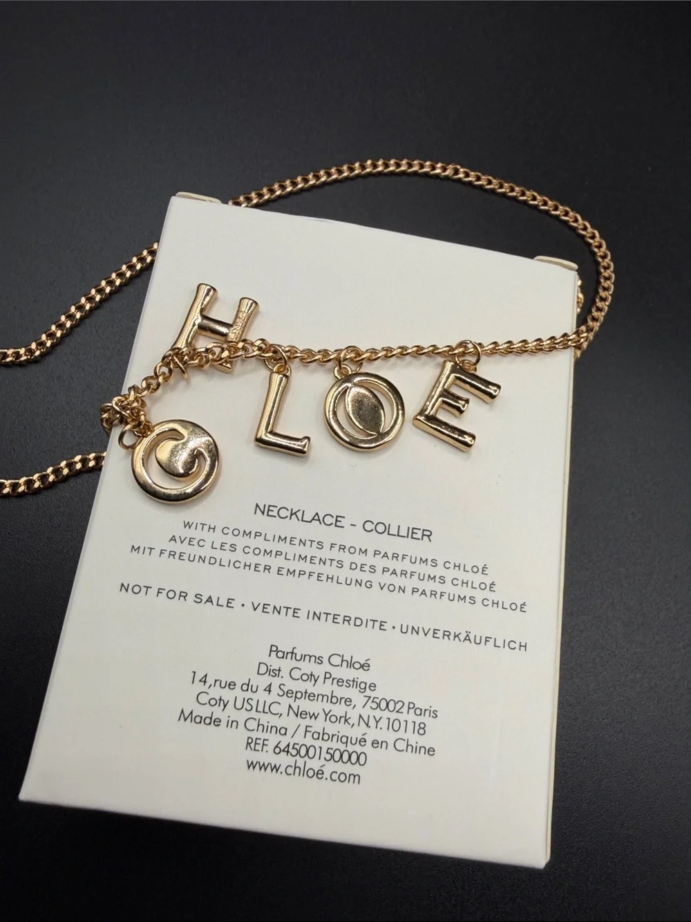 Chloe Spellout logo necklace